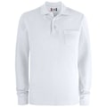 Miniatyrbild 1 av 4: Clique Unisex Vuxen Enfärgad Långärmad Poloshirt 4XL Vit White 4XL