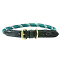 Miniatyrbild 1 av 3: Weatherbeeta Rope Läder Hundhalsband L Hunter Green/Brun Hunter Green/Brown L