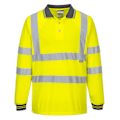 Miniatyrbild 1 av 2: Portwest Herr S277 Hi-Vis Långärmad Poloskjorta 4XL Gul Yellow 4XL