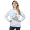 Miniatyrbild 2 av 5: Disney Princess Damkläder/Dam Belle Jul Silhouette Sweatshirt Sports Grey M