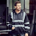 Miniatyrbild 2 av 2: Yoko Hi Vis Full Zip Reflex Arbetshuvtröja 3XL Svart Black 3XL