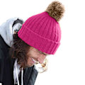Miniatyrbild 3 av 3: Beechfield Unisex Cuffed Design Vinterhatt En Storlek Fuchsia Fuchsia One Size