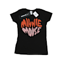Miniatyrbild 1 av 3: Disney Dam/Kvinnor Minnie Mouse Hjärtformad Bomull T-shirt L Black L