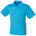 Miniatyrbild 1 av 2: Henbury Coolplus® Pikétröja för män 3XL Turkos Turquoise 3XL