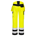 Miniatyrbild 2 av 2: Portwest Herr PW2 Hi-Vis Holster Fickbyxor 32R Gul/Svart Yellow/Black 32R