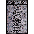 Miniatyrbild 1 av 2: Joy Division Unknown Pleasures Vävd Stryk-På-Lapp Storlek One Bla Black/White One Size