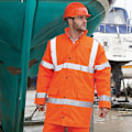 Miniatyrbild 2 av 2: Result Core High-Viz Motorway Coat (Vattentät & Vindtät) L O Orange L
