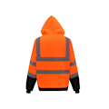 Miniatyrbild 2 av 3: Yoko Hi-Vis Säkerhets Full Zip Hoodie XL Orange/Marinblå Orange/Navy XL