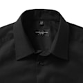 Miniatyrbild 4 av 4: Russell Collection Herr Kortärmad Easy Care Skräddarsydd Oxford Black 16inch