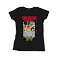 Miniatyrbild 1 av 3: Netflix Dam/Kvinnor Stranger Things Jul Affisch Bomull T-shirt Black S