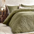 Miniatyrbild 3 av 5: Yard Bouclé Textured Påslakan Set Enkelsäng Oliv Olive Single
