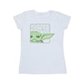 Miniatyrbild 1 av 3: Star Wars Dam/Damer The Mandalorian Grogu Box Bomull T-Shir White M