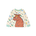Miniatyrbild 3 av 4: The Gruffalo Barnkläder/Barn Broderade Pyjamas Set 18-24 Månader Off White/Sea Green/Brown 18-24 Months