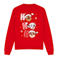 Miniatyrbild 1 av 5: Paw Patrol Unisex Vuxen Tomteluva Jul Tröja L Röd Red L