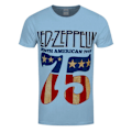 Miniatyrbild 1 av 2: Led Zeppelin Unisex Vuxen 1975 Nordamerikansk Turné T-Shirt L Li Light Blue L