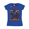 Miniatyrbild 1 av 5: A Nightmare On Elm Street Dam/Damer Jul Fair Isle Bomullströja Royal Blue M