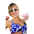 Miniatyrbild 4 av 4: MidOcean America UV-skyddsglasögon One Size Vit White One Size