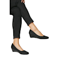 Miniatyrbild 3 av 3: Good For The Sole Dam/Dam Cerys Lågklackade Pumps 3 UK Natural Black 3 UK