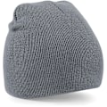 Miniatyrbild 2 av 2: Beechfield Plain Basic Knitted Winter Beanie Hat One Size Graph Graphite Grey One Size