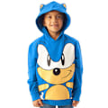 Miniatyrbild 4 av 5: Sonic The Hedgehog Pojkar 3D Öron Hoodie 11-12 År Blå Blue 11-12 Years