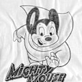 Miniatyrbild 3 av 5: Mighty Mouse Herr Mighty Sketch T-Shirt 4XL Vit White 4XL