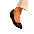 Miniatyrbild 2 av 3: Where's That From Dam/Damer Kieran Låga Kilklackade Pumps 5 Black 5 UK
