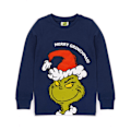 Miniatyrbild 2 av 4: The Grinch Barnkläder/Barn Långärmad Julpyjamas Set 9-1 Navy/Red/White 9-10 Years
