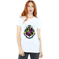 Miniatyrbild 2 av 5: Harry Potter Dam/Damer Hogwarts Crest Bomull Boyfriend T-Sh White M