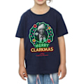 Miniatyrbild 3 av 5: National Lampoon's Christmas Vacation Girls Greyscale Clarkmas Navy Blue 7-8 Years