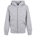 Miniatyrbild 1 av 3: Bygg ditt varumärke Barn/Barn Basic Organic Full Zip Hoodie 1 Heather Grey 11-12 Years