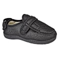 Miniatyrbild 1 av 2: Zedzzz herr Josh Superwide Multi Touch Fastening Slipper 9/10 U Black 9/10 UK