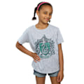 Miniatyrbild 4 av 6: Harry Potter T-shirt i bomull för flickor, Slytherin, 9-11 år, sportgrå Sports Grey 9-11 Years
