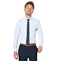 Miniatyrbild 1 av 3: Burton Herr Dobby Easy-Iron Slim Formal Shirt 15.5in Ljusblå Light Blue 15.5in