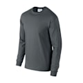 Miniatyrbild 3 av 3: Gildan Unisex Vuxen Ultra Plain Bomull Långärmad T-shirt 4XL Charcoal 4XL