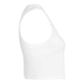 Miniatyrbild 3 av 4: Bella + Canvas Dam Muscle Micro-Rib Croppade Väst Solid White L
