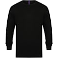 Miniatyrbild 1 av 5: Henbury Herr Crew Neck 12 Gauge Fint Stickat Tröja / Sweatshirt L Black L