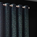 Miniatyrbild 2 av 3: Paoletti New Galaxy Chenille Öglettgardiner 168cm x 183cm Smaragd Emerald 168cm x 183cm
