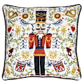 Miniatyrbild 1 av 3: Furn Classic Broderad Nötknäppare Jul Kuddfodral 43cm Multicoloured 43cm x 43cm