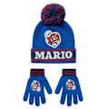 Miniatyrbild 1 av 3: Super Mario Mössa & Handskar Set Pojkar One Size Blå/Röd Blue/Red One Size