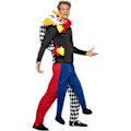 Miniatyrbild 3 av 3: Smiffys Kidnap Clown Piggy Back Kostym One Size Flerfärgad Multicoloured One Size