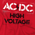 Miniatyrbild 3 av 5: AC/DC Herr High Voltage Stencil T-Shirt 4XL Röd Red 4XL