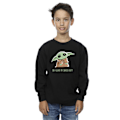 Miniatyrbild 2 av 3: Star Wars Pojkar The Mandalorian Grogu Snacks Meme Sweatshirt 12- Black 12-13 Years
