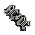 Miniatyrbild 2 av 2: AC/DC Vävd Logotyp Strykjärnslapp En Storlek Silver Silver One Size