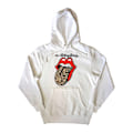 Miniatyrbild 1 av 4: The Rolling Stones Unisex Vuxen Leopard Tongue Pullover Hoodie White L