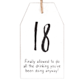 Miniatyrbild 3 av 3: Something Different Milestone 18th Hängande Sentiment Skylt En Storlek Black/White One Size