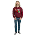 Miniatyrbild 4 av 5: National Lampoon's Christmas Vacation Herr Yule Crack Up Sweatshirt Burgundy L