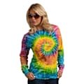 Miniatyrbild 2 av 3: Colortone Unisex Tie-Dye T-shirt med lång ärm för vuxna S Saturn Saturn S