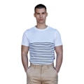 Miniatyrbild 2 av 2: Front Row Unisex Vuxen Breton Randig Tagless T-Shirt M Vit/Marin White/Navy M