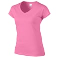 Miniatyrbild 3 av 3: Gildan Dam/Dam Soft Style V-halsad T-shirt M Azalea Azalea M