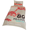 Miniatyrbild 1 av 3: National Geographic Dino Explorer Velociraptor Påslakan Set Enkelsäng Beige/Red Single